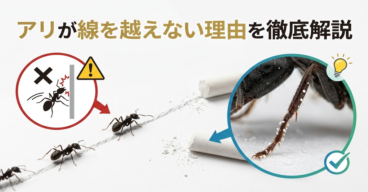 アリがチョークの線を越えないのはなぜ？アリの習性と科学的分析