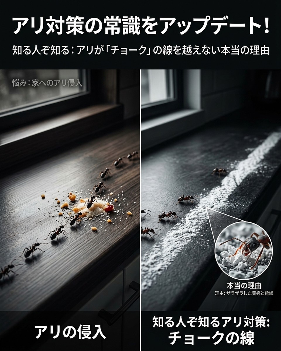 チョークがアリを止める科学的根拠と効果的な活用法