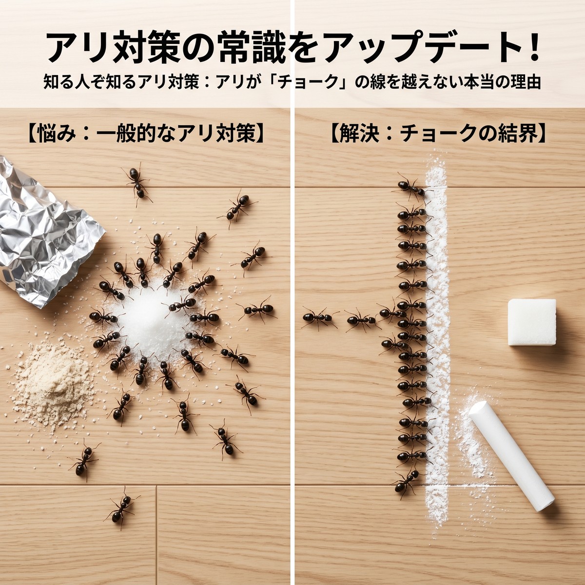 チョークがアリを止める科学的根拠と効果的な活用法
