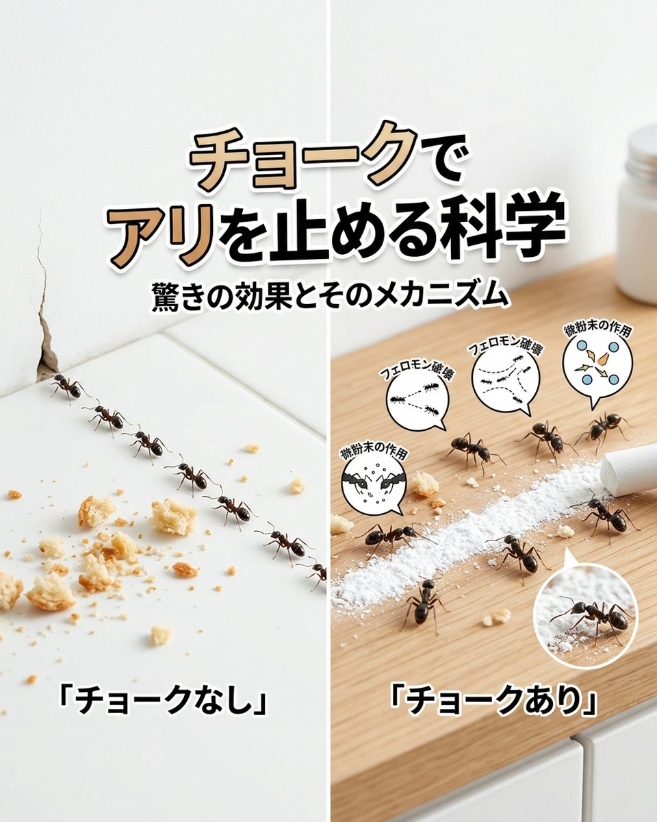 アリ対策の科学：チョークがアリを避ける理由とは？