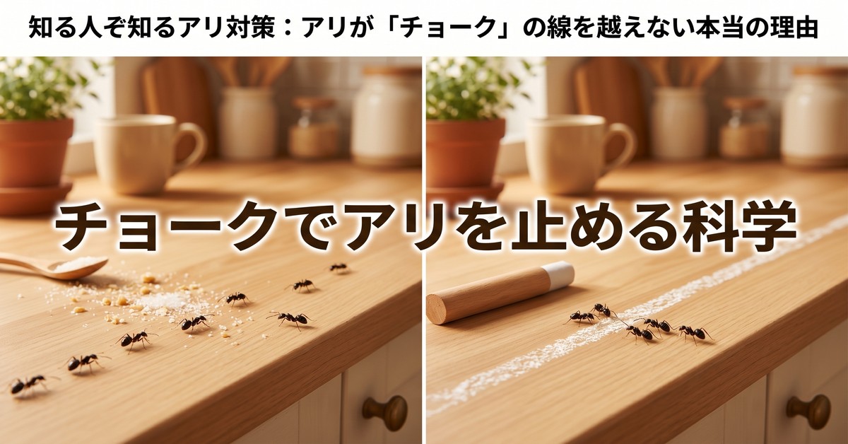 アリ対策の科学：チョークがアリを避ける理由とは？